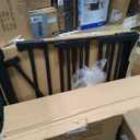 Amibud 41" Extra Tall Baby Gate for Big Dog No Jumping Over, 30-48.8" Wide Pet Safety Gate Indoor for Doorways No Drilling, Auto Close Child Puppy Gates for Stairways Pressure Mounted (Black)