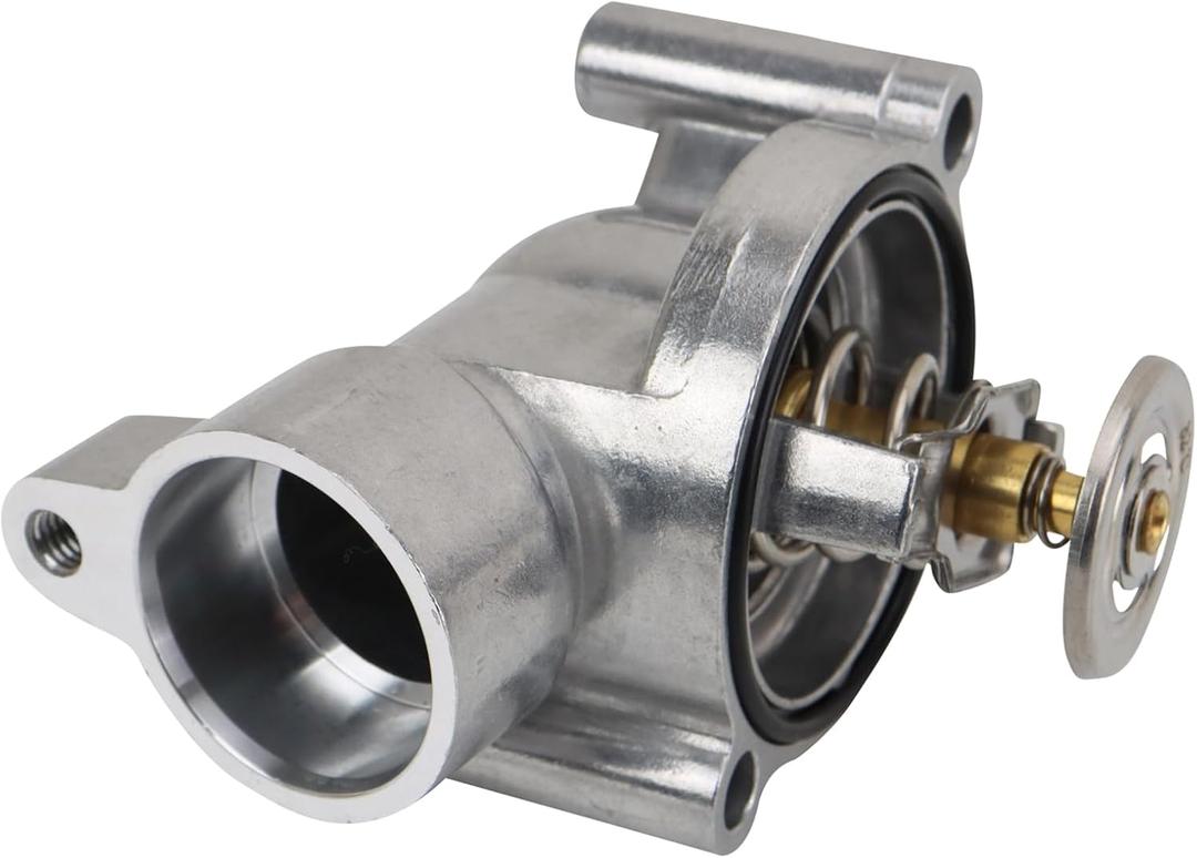 TRQ Upper Thermostat with Housing Assembly Compatible with 04-09 Cadillac