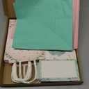 24 Pcs Tea Party Gift Bags with Tissue Paper Floral Teapot Goodie Treat Bags with Handles Tea Party Decorations for Wedding Baby Shower Birthday Favors Supplies, Pink and Green