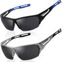 LianSan 2PCS Bifocal Reading Sunglasses for Men Women - Wide Frame Shades Reader Sunglasses XL Sun Readers for Outdoor Sports