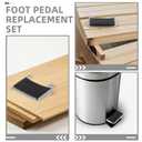 Unomor Waste Bin Step Pedal Replacement 2.36 Inch Plastic Foot Pedals for Trash Can Hands-Free Kitchen Garbage Bin Pedal Easy Install 4-Pack