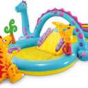 Intex 11' x 7.5' x 44" Dinoland Play Center Kiddie Inflatable Outdoor Swimming Pool