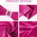 Joccun 30 PCS Spandex Chair Sashes Bows Stretch Chair Cover Band with Buckle Slider Universal Elastic Chair Ties for Wedding Banquet Party Event Decoration (Fuchsia)