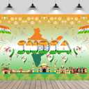 7x5ft India Day Backdrop Indian National Flag India Traditional Symbols 15th August Independence Day Historical Landmark Background Indian Theme Party Decorations Photo Studio Props (B1-3855)
