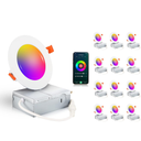 CLOUDY BAY [12 Pack] 4inch Smart WiFi LED Recessed Lighting,RGBCW Color Changing, Compatible with Alexa and Google Home Assistant, No Hub Required,10W 650LM, 2700K-6500K,CRI90+ Wet Location,12 Pack