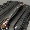 kensie Women's Alma Luggage Set, Black, 20-Inch Carry-On