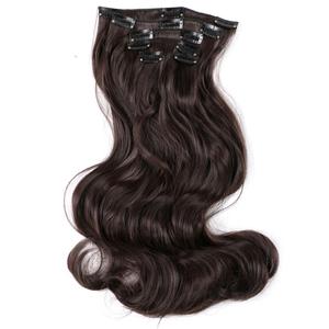 Long Wavy Clip In Hair Extension 6 Pcs 12 Clips Synthetic Hair Pieces For Women