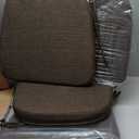 IASEAHK Chair Cushions for Dining Chairs Set of 4, Non Slip Kitchen Chair Pads, 17" x 16" x 2", Indoor Dining Chair Cushions with Ties, D-Shaped Seat Cushions for Kitchen Chairs, Brown
