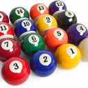 2-1/4" Pool Balls Billiard Set - 16 Resin Balls, Regulation Size & Weight, Complete Pool Table Balls Set for Replacement, Pool Table Accessories & Billiards Pool Accessories
