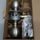 SCHLAGE F51A ORB 619 Orbit Knob Keyed Entry Lock, Satin Nickel