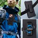 Defender for iPhone 14 Case with Belt Clip Holster, [Compatible with MagSafe] Heavy Duty Rugged Shockproof Anti-Drop Full Body Protective Case for iPhone 14 6.1 Inch (Black+Orange)