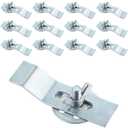 Enhon Sink Clips Kit 12 Pack, Undermount Sink Clips, Sink Mounting Kit Bracket, Installation Repair Hardware Clips Fastener Support for Kitchen or Bathroom Sinks (Silver)
