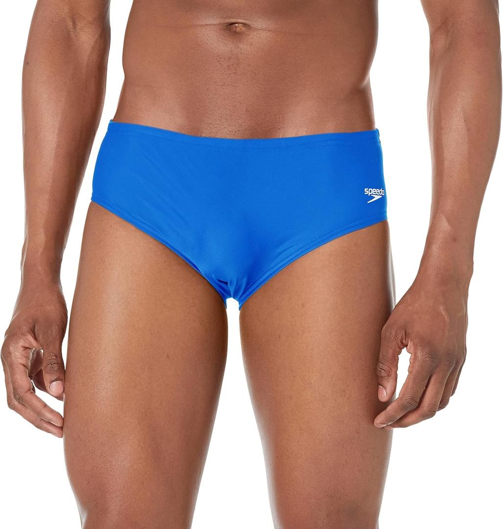 Speedo Men's Swimsuit Brief Powerflex Eco Solid Adult (Blue, M)