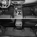3W Floor Mats for Nissan Pathfinder 2026 2025 2024-2022 (Only fit 8 Passenger Models), 3 Rows,TPE All Weather Protection Car Floor Liners Accessory,Black