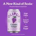 OLIPOP Prebiotic Soda Pop, Classic Grape, Pantry Pack Packed with Prebiotics, Fiber, and Botanicals, Gluten Free, Vegan, GMO Free, 12oz (12-Cans) (EXP 11/04/26)