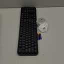 Wireless Keyboard and Mouse Combo, Ergonomic Full Size Typewriter Retro Round Keycaps Keyboard, Compatible with Windows, PC, Perfer for Home and Office Keyboards, Black