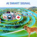 Plkm Wireless Dog Fence 2026 Newest Pet Electric Intelligent Containment System, Transmitter AI Smart Alarm Dog Out of Range Reminder, 360 Strong Signal Coverage, Display Receiver Battery Level