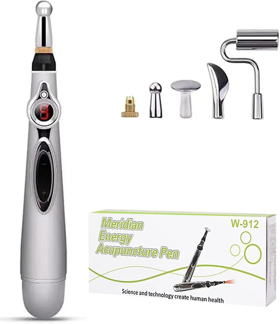 Acupuncture Pen, Electronic Acupuncture Pen Therapy, Energy Massage Tools, Suitable for Women & Men(5-in-1)
