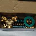 Triumpeek 3/4" Brass 2 Way Hose Splitter, Brass 2 Way Garden Hose Connector with 2 Pcs Garden Hose Coiled Spring Protectors and 6 Rubber Washers