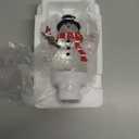 Christmas Snowman Night Light Plug into Wall Glitter Water Nightlight with USB/Outlet Options, Christmas Decorative Nightlight for Bedroom Kitchen Nursery Holiday Decorations Gifts (Snowman)