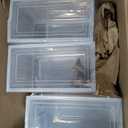 Thickened Clear Shoe Storage Organizer with Magnetic Door, Sturdy Stackable Shoe Boxes for Closet, Collapsible Space-Saving Shoe Rack for Sneakers & Boots, Plastic Shoe Cabinet Box Set, 6 Pack, White