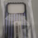 Magnetic for iPhone 17 Pro Case Cute Stripes Phone Case, Shockproof Slim TPU and Hard PC Protective Phone Cover Compatible with MagSafe Designed for Women Girls, Green and Blue