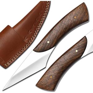 Custom Handmade Kiridashi Knife,Professional Razor Sharp Hand Forged Japanese Stainless Steel Blade Hammered Pattern for Woodworking, Marking, Wood Carving, Whittling