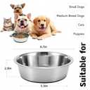 2 in 1 Slow Feeder Dog Bowl with Removeable Silicone Feeder Insert, Stainless Steel Pet Bowl, Non-Slip Rubber Base for Small Medium Dog Cat (3.2 Cups)