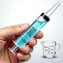 20ml 100Pack Plastic Measuring Syringes with Tip Cap, No-Needle Oral Applicator for Scientific Labs, Pet Feeding, Measurement, Refilling