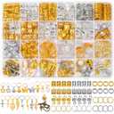 Qinzave 294Pcs Hair Jewelry for Braids Loc Jewelry for Hair Dreadlocks, Braid Accessories for Women Men, Gold Braid Accessories with Cuffs Charms Pendants