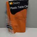 Smiry Disposable Table Cloth - 6 Pack, 54 x 108 Inch Waterproof Rectangle Tablecloths for Parties, Decorative Plastic Table Cover, Leakproof & Sturdy, Orange