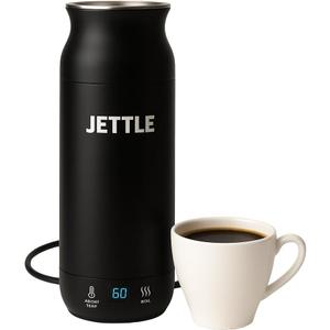 Electric Kettle - Travel Portable Heater for Coffee Tea Milk Soup - Stainless Steel Travel Water Boiler tea pot with Temperature Control - LED - Automatic Power Off - 450ml - Kitchen Appliance (Black)