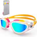 ZIONOR G1 MINI Polarized Kids Swim Goggles for Boys Girls Ages 6-14 | Glare-Reducing Polarized Lenses with Anti-Fog UV Protection, Leakproof Comfort Fit, Wide View and Easy-Adjust Strap