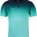 uideazone Men's Golf Shirt Dry Fit Athletic Polo Shirts Moisture Wicking Performance 3D Print Short Sleeve (Small)