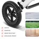 Compact Ultra-Lightweight Portable Transport Wheelchair Foldable Travel Wheelchairs with Handbrake for Adults and Seniors White