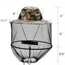 Mosquito Net Hat Adjustable Beekeeper Hat Lightweight & Foldable Bug Head Net for Outdoor Hiking Camping UV Protection Polyester Mesh for Men & Women Grey