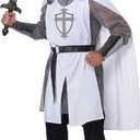 California Costumes Men's Knight Costume (Large-X-Large, White)