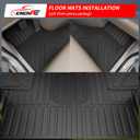 Floor Mats Compatible with Freightliner Cascadia 2008-2017 | TPE all-weather floor mat, waterproof & mud-proof liner, anti-slip texture, scratch guard, easy-clean heavy-duty