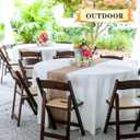 Sancua 8 Pack Round Tablecloth 90 Inch White, Stain and Wrinkle Resistant Table Cloth - Washable Polyester Table Cover for Dining Tables, Buffet Parties and Camping