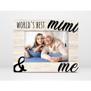 2 x Orchroma Mimi Picture Frame, Mimi Gifts for Grandma, Mimi Mother's Day Birthday Gifts from Grandkids Granddaughter Grandson, World's Best Mimi and Me Photo Frame 5x7