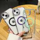 for iPhone 15 Plus Case, [Compatible with MagSafe], Magnetic Kickstand Case for Women Girls, Case for iPhone 15 Plus, 6.7", Clear Black