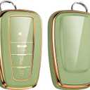 for Toyota Camry RAV4 Key Fob Cover, for Highlander Avalon GT86 Key Fob Case Premium Soft TPU 360 Degree Protector Holder,Green