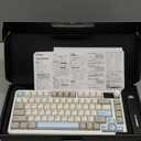 YUNZII B75 PRO MAX QMK/VIA Wireless Mechanical Keyboard,75% Layout with Screen and Knob,Custom Hot Swap Gasket,Creamy Pre-lubed Switches,Bluetooth/Type-C/2.4G for Win/Mac (Beige,Cocoa Cream V2 Switch)