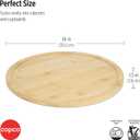 Copco Versatile 14-Inch Bamboo Lazy Susan: Cabinet Storage, Table Turntable, and Charcuterie Serving Solution - Stylish, Durable, and Perfectly Sized