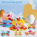 Yushanju Easter Crafts Kits Eyeglasses DIY Easter Hat Kit Easter Chick Bunny Egg for Holiday Party Supplies Game Decorations Cartoon Cap Gifts Photo Props(Yellow)