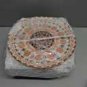 Foraineam 8 Pieces 8 Inch Round Porcelain Salad Plates, Decorative Appetizer Plates Dessert Dishes, Colorful Floral Serving Dishes for Luncheon, Steak, Fruit, Snack, Microwave and Dishwasher Safe