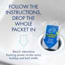 Glisten Garbage Disposer Cleaner and Freshener with Foaming Action, Helps Remove Buildup in Drains, Lemon Scent, Made in the USA, 16 Packets