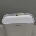 Compost Bin Kitchen for Countertop or Under Sink, 2.6 Gallon Hanging Small Trash Can with Lid, Garbage Can for Cabinet Door, Indoor/outdoor Food Waste Bin for Kitchen, Bathroom, RV, Office, White