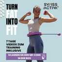 2 x Swiss Activa+ S2 XXL Smart Hula Hoop Adult - Up to 47in for Plus Size XXL - Won't Fall Off - Weight Loss Hoop for Women - Smart Fitness Hula Hoop with Weight