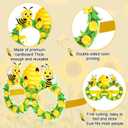 Threan 32 Pieces Bee Party Supplies Bulk Bee Glasses Honeycomb Sunflower Paper Eyeglasses for Summer Flower Birthday Party Baby Shower Costume Photo Booth Props Decorations Supplies